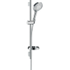 Hansgrohe Raindance Select S Unica`s Puro glijstangset met Raind. Select S 120 3jet PowderRain handdouche 65cm met Isiflex`B doucheslang 160cm en zeepschaal chroom SW204698