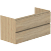 Thebalux beat 45 opliggend - onderkast lade hout greeplijst in kleur meubel ribbd navarro eiken 2x SW984394