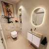 MONDIAZ TURE-DLUX 60cm toiletmeubel Rosee. EDEN wastafel Frappe positie midden. Zonder kraangat. SW1102995