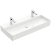 Villeroy & Boch Memento 2.0 wastafel voor handdoekhouders 100x47cm zonder overloop 2 kraangaten wit SW358438