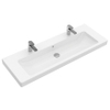 Villeroy & Boch Subway 2.0 meubelwastafel 130x47cm met 2 kraangaten met overloop wit 1024052