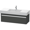 Duravit Ketho Wastafelonderkast 120x45.5x41cm 1 lade Standaard greep met softclose spaanplaat Grafiet Mat 0280207