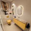 MONDIAZ TURE-DLUX 120cm toiletmeubel Ocher. EDEN wastafel Frappe positie midden. Zonder kraangat. SW1102913