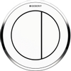 Geberit Type10 bedieningplaat met frontbediening voor toilet 10x10cm wit / chroom GA18004