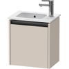 Duravit Ketho 2 fonteinkast met 1 deur 41x29.2x44cm links, met greep antraciet taupe mat SW772811