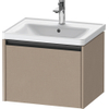 Duravit Ketho 2 wastafelonderbouwkast met 1 lade 58.4x45.5x44cm met greep antraciet Linnen mat SW772098