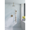 Fortifura Calvi Inbouw Regendoucheset - rond - thermostatisch - plafondarm - glijstang - 25cm hoofddouche - ronde handdouche - Geborsteld Messing PVD (Goud) SW1189353