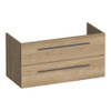 BRAUER Trust wastafelonderkast 100 excl. opbouwgrepen 2 softclose lades en 1 sifon uitsparing - Sunlit SW1203876