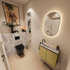 MONDIAZ TURE-DLUX 60cm toiletmeubel Oro. EDEN wastafel Glace positie links. Met 1 kraangat. SW1103407