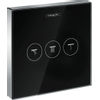 Hansgrohe ShowerSelect Glass afbouwdeel voor inbouw stopkraan v. 3 functies zwart/chroom SW95039