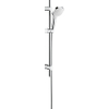 Hansgrohe MySelect glijstangset m. handdouche 65 cm, Ø11cm m. 3 straalsoorten m. doucheslang en verstelbare wandsteun chroom SW547163