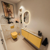 MONDIAZ TURE-DLUX 120cm toiletmeubel Ocher. EDEN wastafel Frappe positie links. Zonder kraangat. SW1102921