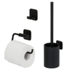 Tiger Colar Toilet Accessoireset - toiletrolhouder - zonder klep - toiletborstelhouder - handdoekhaak - zelfklevend - zwart SW877224