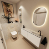 MONDIAZ TURE-DLUX 120cm toiletmeubel Talc. EDEN wastafel Ostra positie rechts. Met 1 kraangat. SW1104672