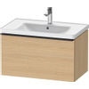 Duravit D-Neo wastafelonderkast 78.4x44x45.2cm 1 lade met softclose Natuur eiken Mat SW640592