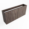 Mondiaz FOWY fonteinonderkast - 110x22x50cm - 2 deuren - push to open - softclose - Dark Brown SW1016977