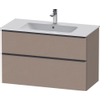 Duravit D-Neo wastafelonderkast 101x62.5x46.2cm 2 lades Linnen Mat SW641471