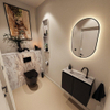 MONDIAZ TURE-DLUX 60cm toiletmeubel Urban. EDEN wastafel Glace positie midden. Met 1 kraangat. SW1103130
