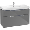 Villeroy & boch Subway 2.0 wastafelonderkast 98.7x59x44.9cm Glossy grey SW118754