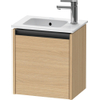 Duravit Ketho 2 fonteinkast met 1 deur 41x29.2x44cm rechts, met greep antraciet natuur eiken mat SW771883