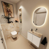 MONDIAZ TURE-DLUX 60cm toiletmeubel Talc. EDEN wastafel Frappe positie rechts. Zonder kraangat. SW1102591