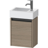 Duravit Ketho 2 wastafelonderbouwkast met 1 deur 36.4x23.8x44cm links, met greep antraciet eiken terra mat SW773026