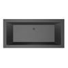 Xenz Society ligbad - 190x90cm - met overloop - zonder afvoer - Acryl Ebony mat SW103319