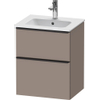 Duravit D-Neo wastafelonderkast 51x62.5x40.2cm 2 lades Basalt Mat SW640826