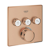 Grohe Grohtherm SmartControl Inbouwthermostaat - 4 knoppen - vierkant - brushed warm sunset TWEEDEKANS OUT12949
