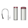 Quooker flex kokendwaterkraan - draaibare & uittrekbare uitloop - Combi incl. Cube reservoir - Warm / kokend / bruisend / gefilterd water - Chroom SW299725