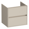 BRAUER Adore wastafelonderkast - 60x46x55cm - 2 softclose lades - greeploos - 1 sifon uitsparing - mat beige SW1198350