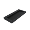 Thebalux Type Glacier wastafel 100x46x8cm 0 kraangaten 1 wasbak Rechthoek solid surface zwart mat SW717302