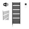 Sanicare HVW - Moda electrische WifiRadiator - 160x60cm - mat zwart met thermostaat chroom - linksonder SW1185676