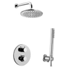 Paffoni Light doucheset rond met 23cm ronde hoofddouche inclusief handdouche en slang chroom SW222463