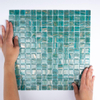 The Mosaic Factory Amsterdam mozaïektegel 2x2x0.4cm voor wand en vloer voor binnen en buiten vierkant Glas Turquoise SW654804