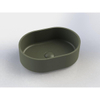 Arcqua Case waskom - 40x28cm - Ovaal - Cast marble Mat groen TWEEDEKANS OUT13038