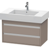 Duravit Ketho Wastafelonderkast 80x45.5x48cm Standaard greep met softclose spaanplaat Basalt Mat 0280210