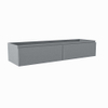 Mondiaz FOGE wastafelonderkast - 130x41x25cm - 2 lades - uitsparing links - softclose - Plata SW1015444