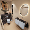 MONDIAZ TURE-DLUX 80cm toiletmeubel Clay. EDEN wastafel Lava positie rechts. Zonder kraangat. SW1103757