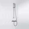 FugaFlow Eccelente Sobrado Badkamer douchekraan met glijstangset met staafhanddouche, metalen doucheslang Gunmetal PVD (antraciet) SW1124018