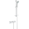 GROHE Grohtherm 2000 Doucheset - thermostatische douchekraan - met glijstangset - 60cm - ronde handdouche - 3 straalsoorten - gladde doucheslang - met zeepschaal - chroom 0102546