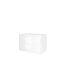 Proline Elegant badkamermeubelset - 80x46x54cm - polystone Elegant wastafel - 0 kraangaten - symmetrisch - MDF lak Glans wit/Glans wit SW349817