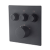 Wiesbaden Caral Klik Pro afbouwdeel inbouwthermostaat 3 weg mat zwart SW717354