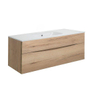 Crosswater Glide II Badmeubelset - 100x45x52cm - 2 lades - greeploos - wastafell ice white - windsor oak SW876997
