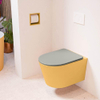 MONDIAZ LAVIE wandclosetpack - 36x53cm - diepspoel - rimless - Ocher (geel) - softclose - quick-release - toiletzitting - Smoke (grijs) SW1208732