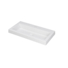 INK Dock wastafel - 80x40x6cm - 1 wasbak - 1 kraangat - polystone wit mat SW296275