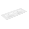 Villeroy en Boch Venticello meubelwastafel dubbel zonder kraangat 130x50cm met overloop ceramic+ wit 1025105