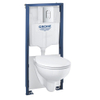 GROHE Solido Bau toiletset - spoelrandloos - softclose/quickrelease zitting - bedieningsplaat chroom - glans Wit SW228060