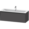 Duravit Ketho 2 wastafelonderbouwkast met 1 lade voor enkele wastafel 121x48x44cm met greep antraciet grafiet mat SW772993