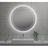 Wiesbaden Deco Badkamerspiegel rond 80cm met spiegelverwarming met indirecte LED verlichting met touch schakelaar SW523984